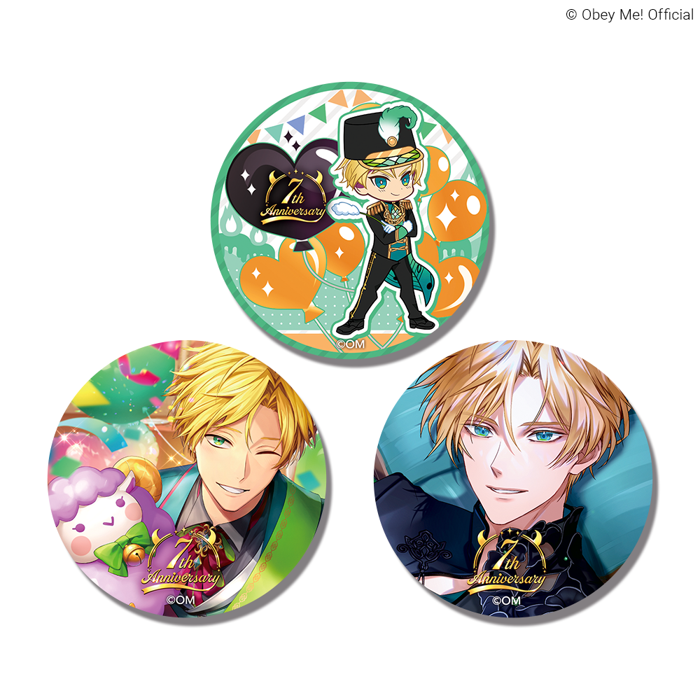 [Ships Mid Jan 2027] Satan Birthday Merch: 1 Holographic Button Badge (Trading / 3 Designs) 1 Pack