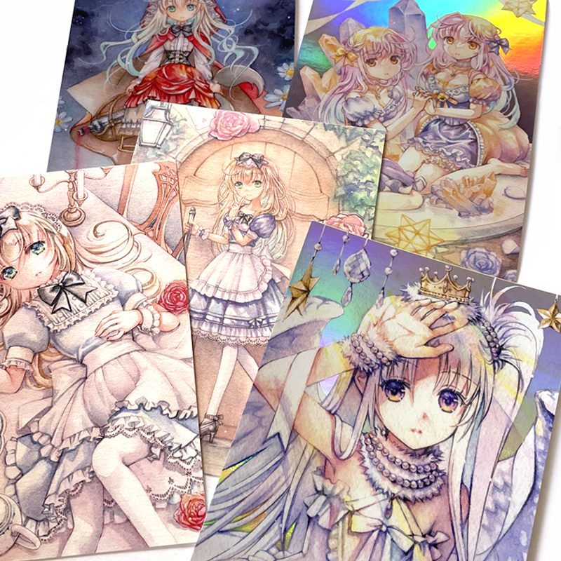 透明水彩画ポストカードセットA