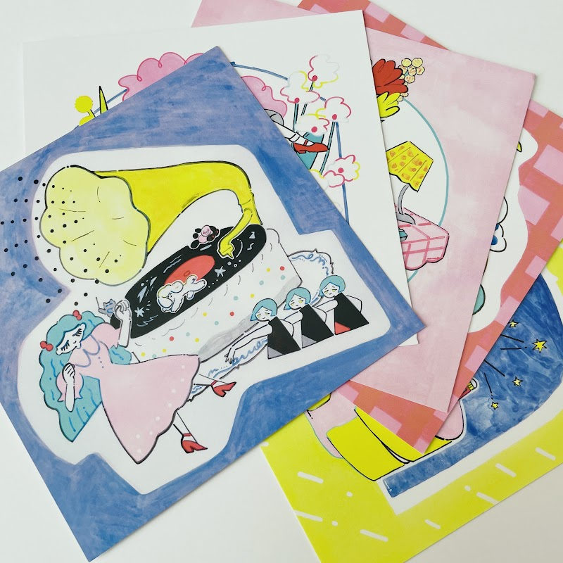 正方形ポストカード5種セット