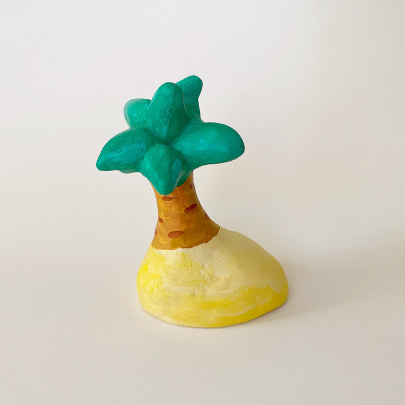 立体作品「ヤシの木」