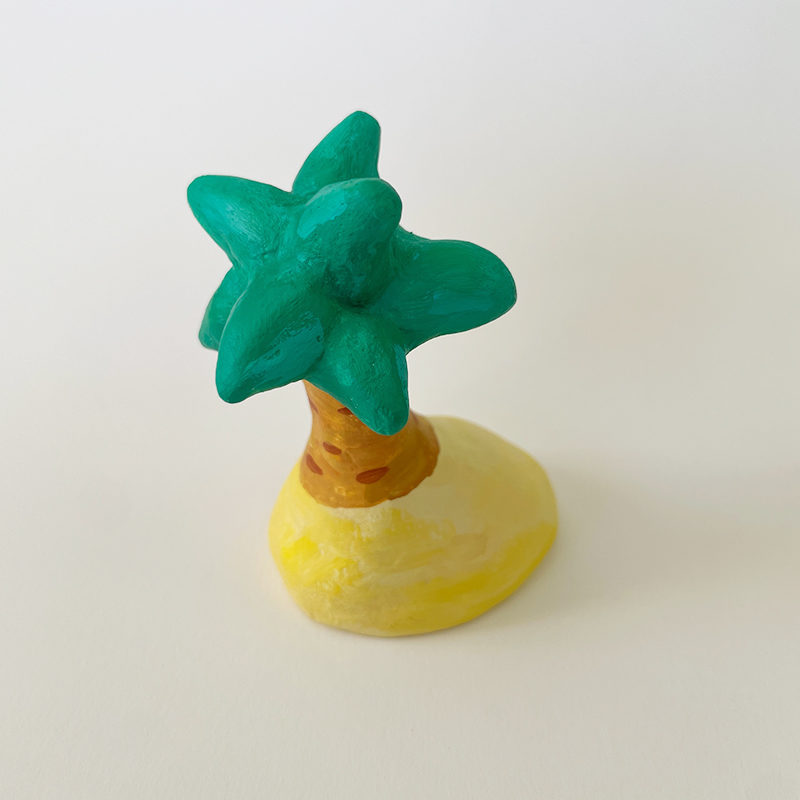 立体作品「ヤシの木」