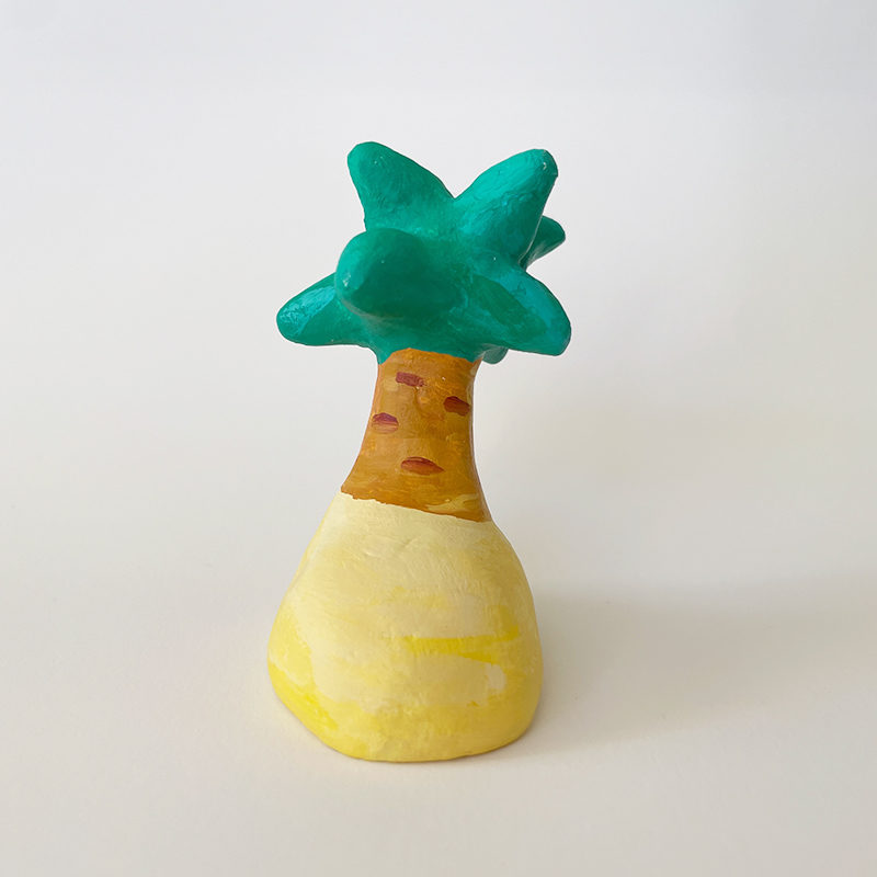 立体作品「ヤシの木」